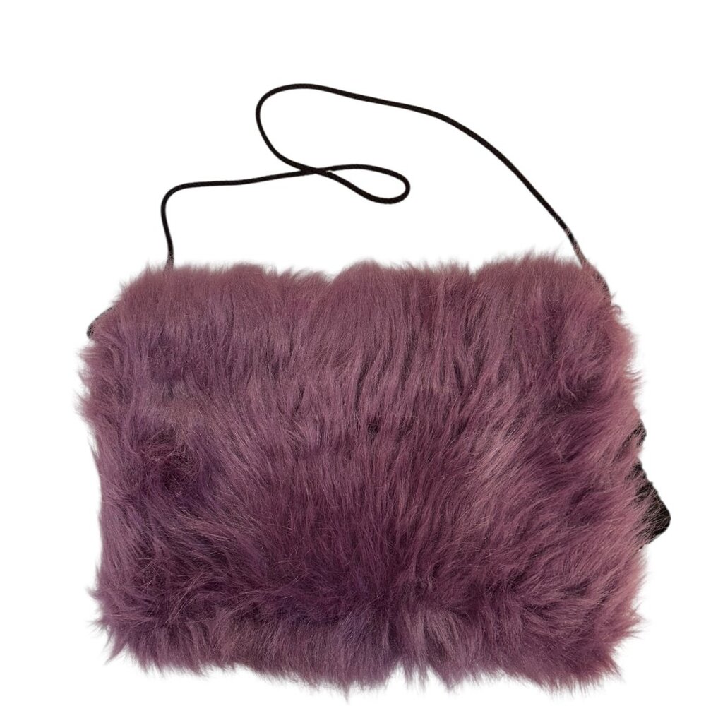 Not Fur Real lavender purple faux fur muff